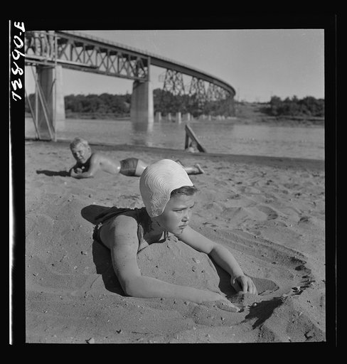 Redding, California. Youngster at the beach