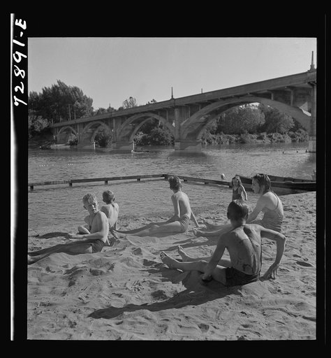 Redding, California. Youngster at the beach