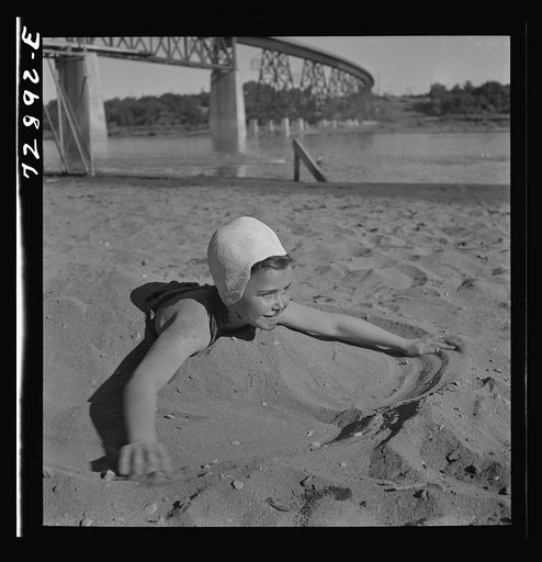 Redding, California. Youngsters at the beach