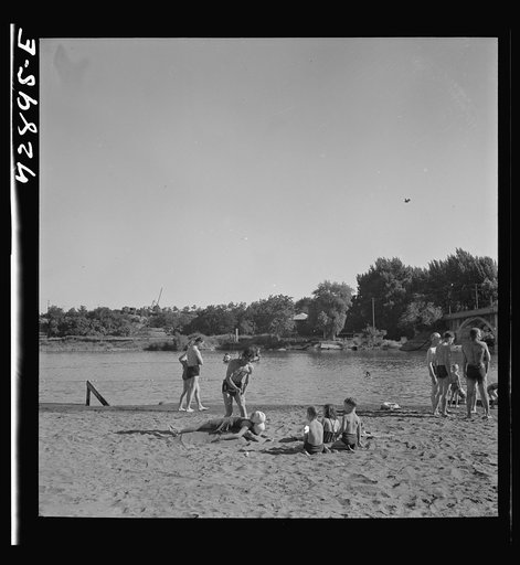 Untitled photo, possibly related to: Redding, California. Youngster at the beach