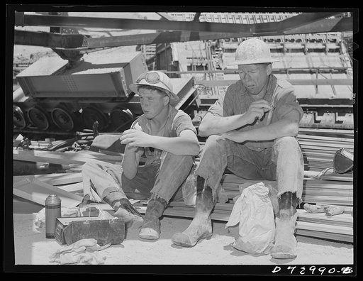 Shasta Dam, Shasta County, California. Workmen