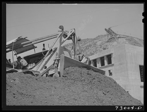 Shasta Dam, Shasta County, California. Bulldozer