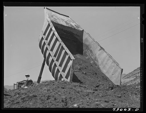 Shasta Dam, Shasta County, California. Dump truck