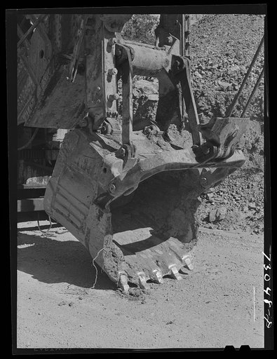 Untitled photo, possibly related to: Shasta Dam, Shasta County, California. Stream shovel