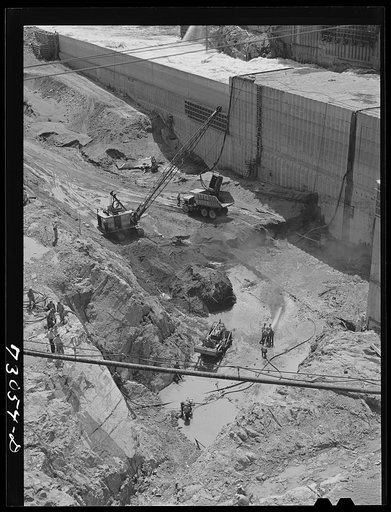 Shasta Dam, Shasta County, California. Excavation work