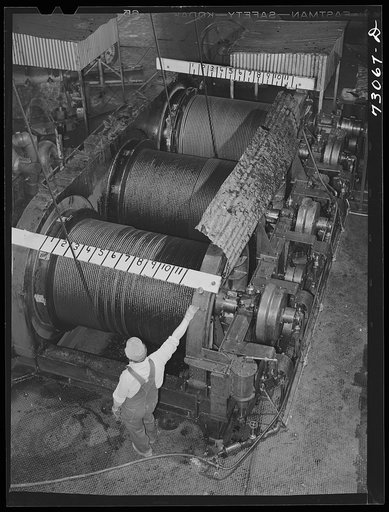 Shasta Dam, Shasta County, California. In the cable toom of the head tower