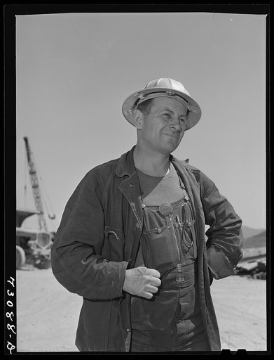 Untitled photo, possibly related to:  Shasta Dam, Shasta County, California. Workman
