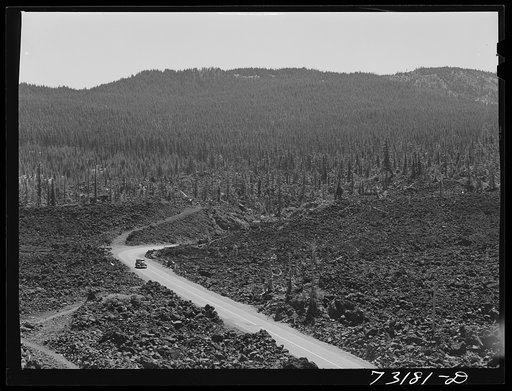 McKenzie lava fields from the Dee Wright observation point. Lane County, Oregon