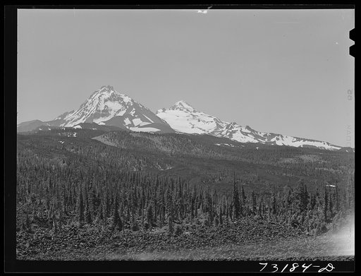 Untitled photo, possibly related to: North and Middle Sisters Mountains. Lane County, Oregon