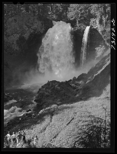 Willamette National Forest, Linn County, Oregon. Koosah Falls of the McKenzie River
