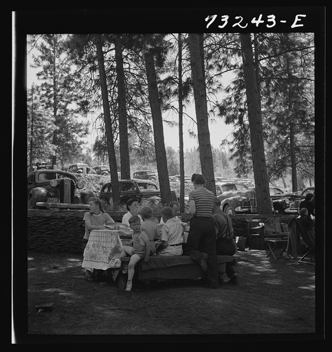 Klamath Falls, Oregon. Picnickers at city park