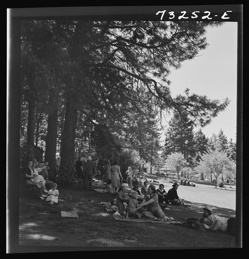 Untitled photo, possibly related to: Klamath Falls, Oregon. Sunday afternoon in the city park