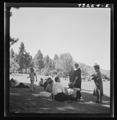 Untitled photo, possibly related to: Klamath Falls, Oregon. Sunday afternoon in the city park