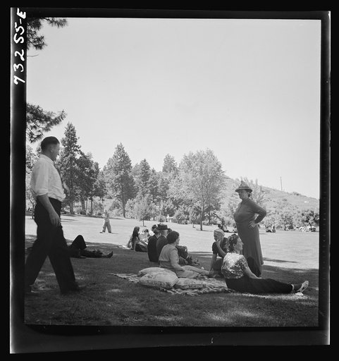 Untitled photo, possibly related to: Klamath Falls, Oregon. Sunday afternoon in the city park