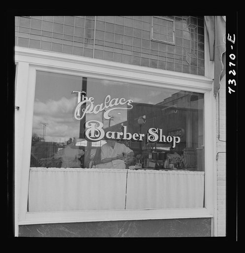 Untitled photo, possibly related to: Klamath Falls, Oregon. Barber shop