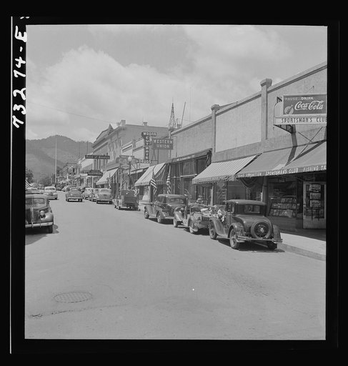 Yreka, California. On the main street. Yreka is the county seat of a county rich in mineral deposits