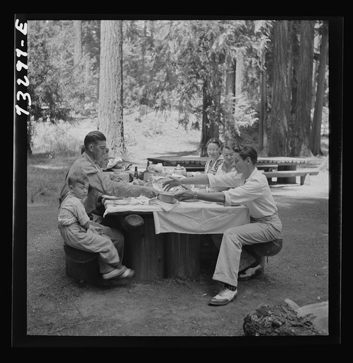 Untitled photo, possibly related to: Klamath Falls, Oregon. Picnickers in city park