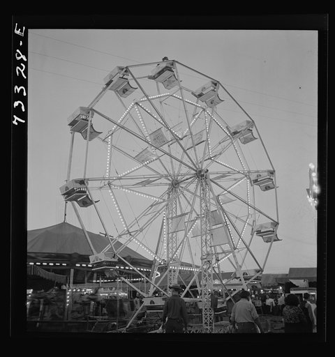 Untitled photo, possibly related to: Klamath Falls, Oregon. Carnival ride at the circus