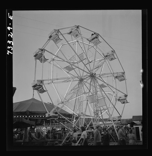 Untitled photo, possibly related to: Klamath Falls, Oregon. Carnival ride at the circus