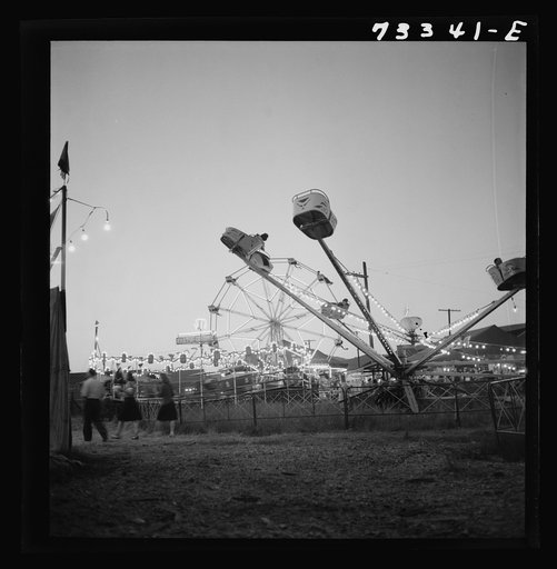 Untitled photo, possibly related to: Klamath Falls, Oregon. Carnival rides at the circus