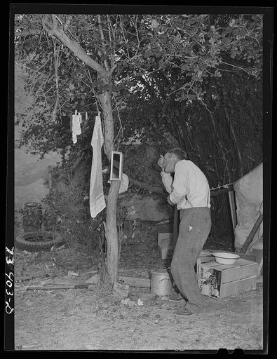 Grant County, Oregon. Chrome ore miner in camp