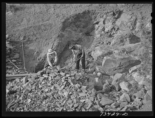 Grant County, Oregon. Miners digging chrome ore