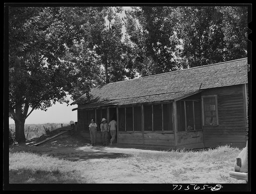 Untitled photo, possibly related to: Nyssa, Oregon (vicinity). House of family of Japanese-Americans who were hired from the camp by a local white farmer