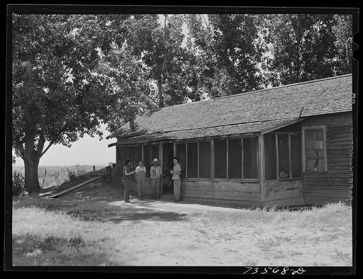 Nyssa, Oregon (vicinity). House of family of Japanese-Americans who were hired from the camp by a local white farmer