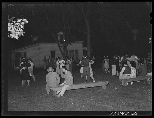 Nyssa, Oregon. Japanese-Americans who were evacuated from a coastal area and who now live at the FSA (Farm Security Administration) camp attending a dance given by a local Japanese farmer. There are some Japanese-Americans who are permanent residents of this section of Oregon; they were not subject 