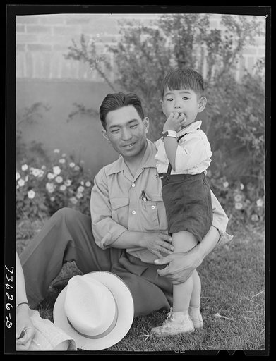 Nyssa, Oregon. FSA (Farm Security Administration) mobile camp. Japanese-American farm worker