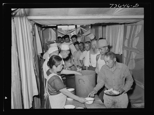 Nyssa, Oregon. FSA (Farm Security Administration) mobile camp. Cooperative mess hall of the Japanese-Americans