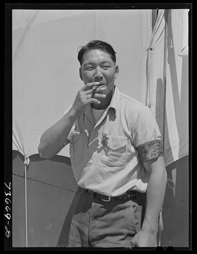 Nyssa, Oregon. FSA (Farm Security Administration) mobile camp. Japanese-American farm worker who lives at the camp