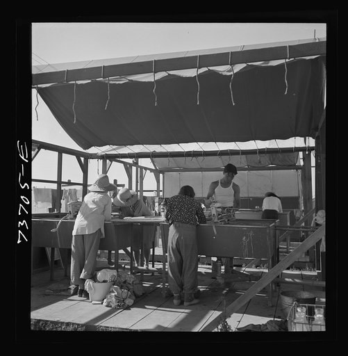 Nyssa, Oregon. FSA (Farm Security Administration) mobile camp. Laundry