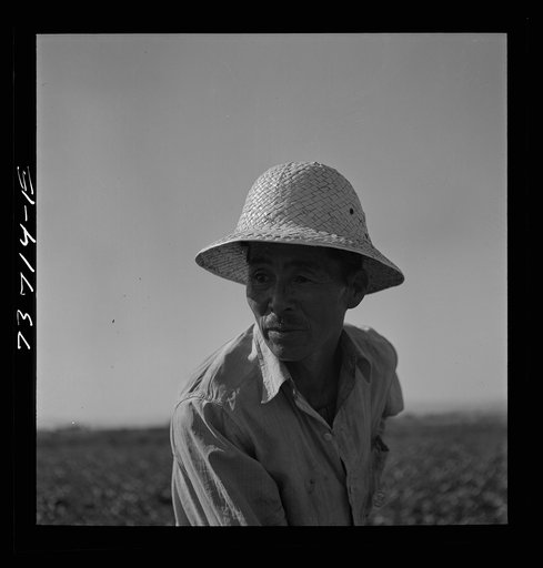 Nyssa, Oregon. FSA (Farm Security Administration) mobile camp. Japanese-American farm worker