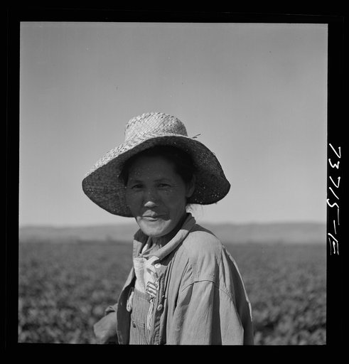 Nyssa, Oregon. FSA (Farm Security Administration) mobile camp. Japanese-American farm worker