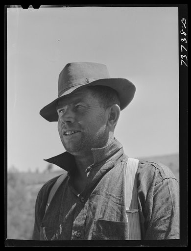 Ola, Idaho. FSA (Farm Security Administration) Ola self-help cooperative. A member