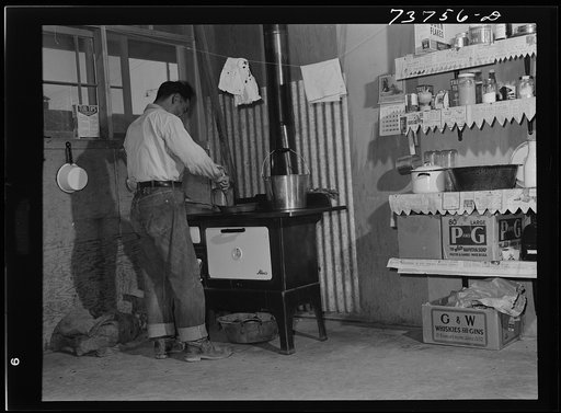 Twin Falls, Idaho. FSA (Farm Security Administration) farm workers' camp. Japanese farm worker who lives at the camp