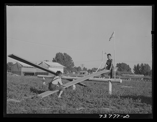 Shelley, Idaho. FSA (Farm Security Administration) mobile camp. Japanese children who live with their parents at the camp