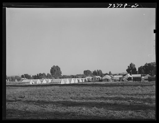 Shelley, Idaho. FSA (Farm Security Administration) mobile camp. Japanese farm workers are now living at the camp