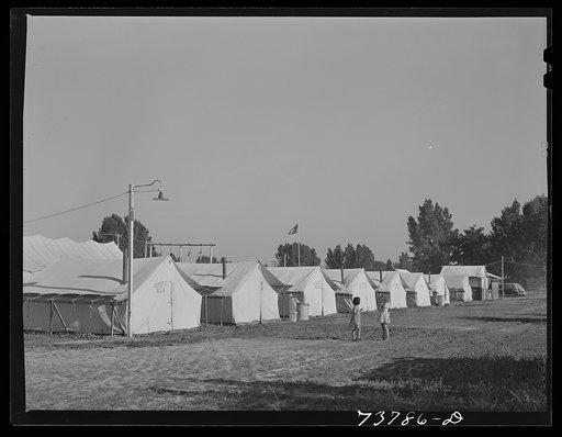 Shelley, Idaho. FSA (Farm Security Administration) mobile camp now occupied by Japanese