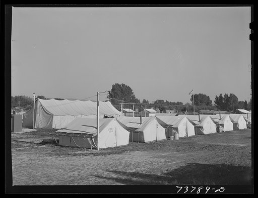 Untitled photo, possibly related to: Shelley, Idaho. FSA (Farm Security Administration) mobile camp now occupied by Japanese