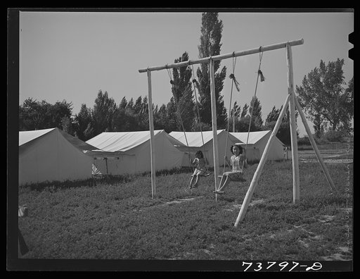 Shelley, Idaho. FSA (Farm Security Administration) mobile camp. Playground for the Japanese children who live with their parents at the camp