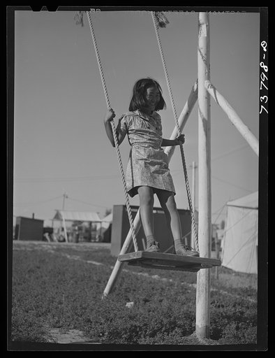 Shelley, Idaho. FSA (Farm Security Administration) mobile camp. Japanese child who lives with his parents at the camp