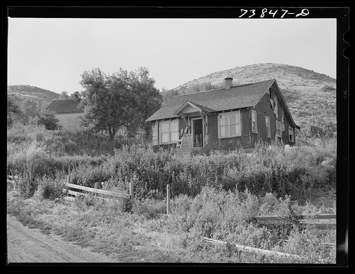 Ola, Idaho. House of members of the Ola self-help cooperative