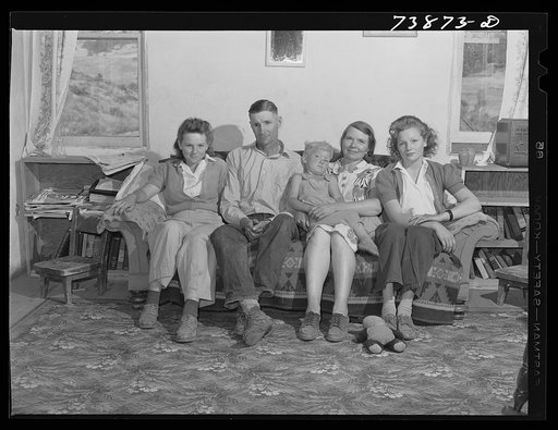 Ola, Idaho. A member of the Ola self-help cooperative and his family at home. This man is a county commissioner