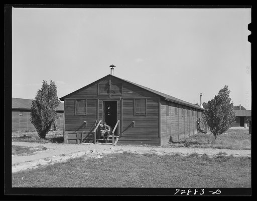 Rupert, Idaho. Former CCC (Civilian Conservation Corps) camp now under FSA (Farm Security Administration) management. Barracks in which Japanese-American farm workers live