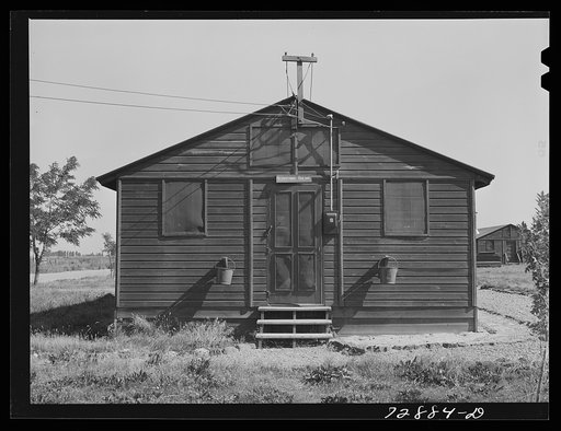Untitled photo, possibly related to: Rupert, Idaho. Former CCC (Civilian Conservation Corps) camp now under FSA (Farm Security Administration) management. Barracks in which Japanese-American farm workers live