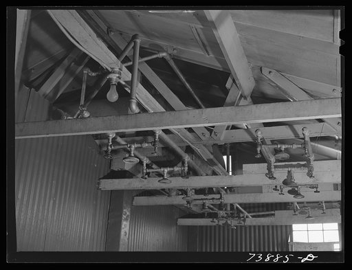 Untitled photo, possibly related to: Rupert, Idaho. Former CCC (Civilian Conservation Corps) camp now under FSA (Farm Security Administration) management. Shower connections for Japanese-Americans