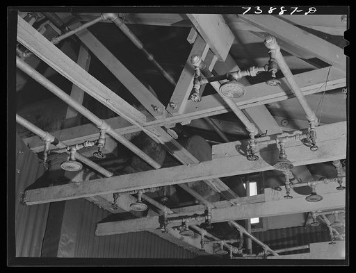 Rupert, Idaho. Former CCC (Civilian Conservation Corps) camp now under FSA (Farm Security Administration) management. Shower connections for Japanese-Americans