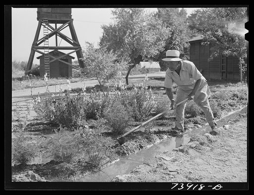Untitled photo, possibly related to: Rupert, Idaho. Former CCC (Civilian Conservation Corps) camp now under FSA (Farm Security Administration) management. The Japanese-Americans beautify the grounds